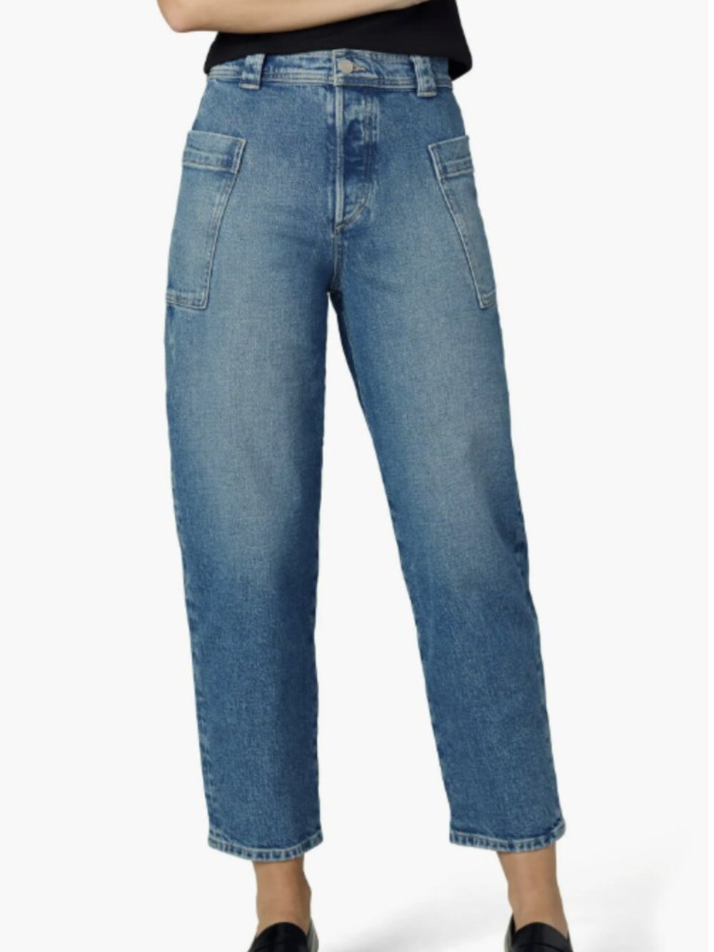 Joe's The Phoebe Patch Pocket Crop Straight Leg Jeans Size 28